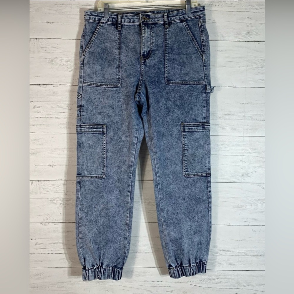 Generation K denim joggers acid wash womens size 15